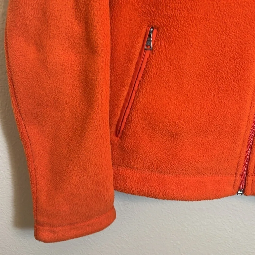 Banana Republic Orange Fleece Zip Hooded Jacket